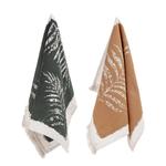 Zestaw Dwóch Ręczników Kuchennych Motyw Paproci Bloomingville w sklepie internetowym whitehousedesign.pl