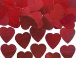 Konfetti czerwone serca metalizowane DEKORACJA na stół, ślub, Walentynki 25mm - 10g w sklepie internetowym Medical Promo