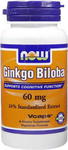 Ginkgo Biloba Miłorząb japoński ekstrakt 60mg 60 kapsułek NOW FOODS w sklepie internetowym biogo.pl