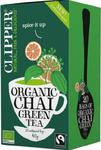 HERBATA ZIELONA CHAI Z CYNAMONEM I KARDAMONEM FAIR TRADE BIO 40 g (20 x 2 g) - CLIPPER w sklepie internetowym biogo.pl