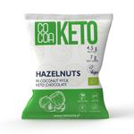 ORZECHY LASKOWE W CZEKOLADZIE KETO Z OLEJEM MCT BEZ DODATKU CUKRU BEZGLUTENOWE BIO 70 g - COCOA w sklepie internetowym biogo.pl