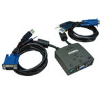 Edimax KVM USB/PS2 Audio Switch dla 2 komputerów, kable w zestawie C0180087 w sklepie internetowym Frikomp.pl