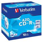 VERBATIM CD-R 700MB 52X AZO CRYSTAL JEWEL CASE*10 43327 w sklepie internetowym Frikomp.pl