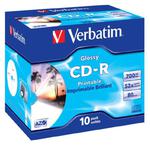 VERBATIM CD-R 700MB 52X AZO PRINT GLOSSY FULL JEWEL CASE*10 43446 w sklepie internetowym Frikomp.pl