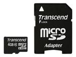 TRANSCEND TS4GUSDHC10 Transcend karta pamięci Micro SDHC 4GB Class 10 +adapter ( 20MB/s / Full HD ) w sklepie internetowym CTI Store
