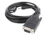 GEMBIRD A-HDMI-VGA-03-10 Gembird kabel HDMI-A(M) ->VGA (F) + audio, na kablu 3m, czarny w sklepie internetowym CTI Store