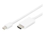 ASM AK-340304-010-W Kabel Displayport 1.2 4K 60Hz UHD Typ miniDP/HDMI A M/M biały 1m w sklepie internetowym CTI Store