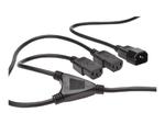 DIGITUS Kabel rozdzielacz zasilający Typ IEC C14/2xIEC C13 M/Ż czarny 1.7m w sklepie internetowym CTI Store