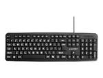 GEMBIRD Standard keyboard KB-US-103 with BIG letters US layout black w sklepie internetowym CTI Store