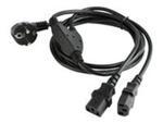 GEMBIRD PC-186-ML6 Gembird kabel zaslający komputerowy Y, serwerowy, Euro/2xIEC320 C13 1,8m w sklepie internetowym CTI Store