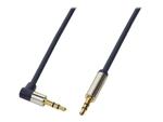 LOGILINK CA11050 Audio Cable 3.5 Stereo M/M 90 degree angled 0.50 m blue w sklepie internetowym CTI Store