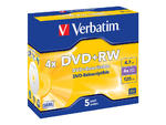 VERBATIM 43229 Verbatim DVD+RW jewel case 5 4.7GB 4x w sklepie internetowym CTI Store