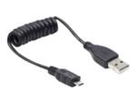 GEMBIRD CC-MUSB2C-AMBM-0.6M Gembird kabel micro USB 2.0 AM-Micro Spirala 20-60cm czarny w sklepie internetowym CTI Store