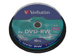 VERBATIM 43552 Verbatim DVD-RW cake box 10 4.7GB 4x w sklepie internetowym CTI Store