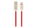 GEMBIRD CC-USB2R-AMCM-2M-R Gembird kabel USB-C 2.0 (AM/CM) metalowe wtyki, kabel gumowany, 2m, czerwony w sklepie internetowym CTI Store