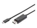DIGITUS Kabel adapter USB 3.1 Gen 2 SuperSpeed+ Typ USB C/DP 4K 60Hz 32.4 Gbps M/M czarny 2m w sklepie internetowym CTI Store