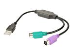 GEMBIRD UAPS12-BK Gembird adapter 2 porty PS2 (mysz i klawiatura) na port usb, czarny w sklepie internetowym CTI Store