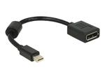 DELOCK 65554 Delock Adapter mini Displayport 1.2 (M) > Displayport (F) 4K czarny w sklepie internetowym CTI Store