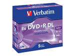 VERBATIM 43541 Verbatim DVD+R DLjewel case 5 8.5GB 8x matte silver w sklepie internetowym CTI Store