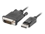 LANBERG CA-DPDV-10CU-0010-BK Lanberg kabel Displayport(M) V1.2->DVI-D(M)(24+1) 1m Czarny DUAL LINK w sklepie internetowym CTI Store