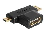 DELOCK 65446 Delock Adapter HDMI (F) -> HDMI-C mini (M) + HDMI-D micro (M) w sklepie internetowym CTI Store