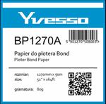 Papier w roli do plotera Yvesso Bond 1270x50m 80g BP1270A ( 1270x50 80g ) w sklepie internetowym ZiZaKo.pl