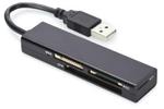 EDNET Czytnik kart 4-portowy USB 2.0 HighSpeed (Compact Flash, SD, Micro SD/SDHC, Memory Stick), czarny w sklepie internetowym ZiZaKo.pl