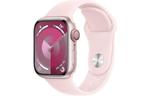 Apple Watch Series 9 GPS + Cellular, 41mm Koperta z aluminium w kolorze różowym z paskiem sportowy w kolorze jasnoróżowym - S/M w sklepie internetowym ZiZaKo.pl