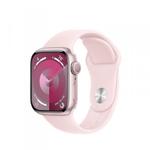 Apple Watch Series 9 GPS, 41mm Koperta z aluminium w kolorze różowym z paskiem sportowy w kolorze jasnoróżowym - S/M w sklepie internetowym ZiZaKo.pl