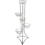 KWIETNIK METALOWY NA KWIATY 123 cm (5 donic) SREBRNY w sklepie internetowym fhpartner.eu