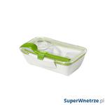 Pojemnik na lunch 500 ml BENTO BOX Black&Blum biało-zielony w sklepie internetowym SuperWnetrze.pl