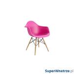 Krzesło P018W PP dark pink, drewniane nogi HF w sklepie internetowym SuperWnetrze.pl