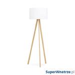 Lampa podłogowa Trivet Kokoon Design biały drewniane nogi w sklepie internetowym SuperWnetrze.pl