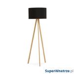 Lampa podłogowa Trivet Kokoon Design czarny drewniane nogi w sklepie internetowym SuperWnetrze.pl