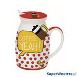 Kubek z łyżeczką i przykrywką Coffee Yeah Nuova R2S Have Fun Coffe Yeah! w sklepie internetowym SuperWnetrze.pl