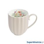 Kubek porcelanowy 0,3L Nuova R2S Royale szary/kwiaty w sklepie internetowym SuperWnetrze.pl