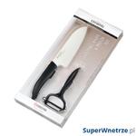 Zestaw Blister, Ceramiczny nóż Santoku 14cm + poprzeczna obieraczka Kyocera, czarny w sklepie internetowym SuperWnetrze.pl