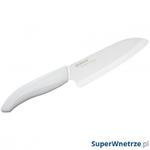 Nóż szefa kuchni ceramiczny 14cm Kyocera Santoku biały/biała rączka w sklepie internetowym SuperWnetrze.pl