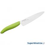 Nóż do plastrowania ceramiczny 13cm Kyocera biały/zielona rączka w sklepie internetowym SuperWnetrze.pl