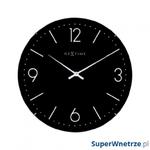 Zegar ścienny 35 cm NeXtime Basic Dome czarny w sklepie internetowym SuperWnetrze.pl