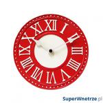 Zegar ścienny 16,5 cm NeXtime London Table czerwony w sklepie internetowym SuperWnetrze.pl