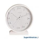 Zegar stojący 20 cm NeXtime Wood Wood Small biały w sklepie internetowym SuperWnetrze.pl