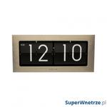 Zegar stojący Nextime Big Flip srebrny w sklepie internetowym SuperWnetrze.pl