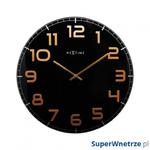 Zegar ścienny 30 cm Nextime Classy czarno-miedziany w sklepie internetowym SuperWnetrze.pl