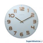 Zegar ścienny 30 cm Nextime Classy biało-miedziany w sklepie internetowym SuperWnetrze.pl