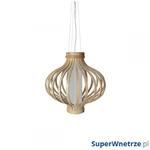 Drewniana lampa wisząca Barel 38cm King Home w sklepie internetowym SuperWnetrze.pl