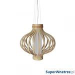 Drewniana lampa wisząca Barel 50cm King Home w sklepie internetowym SuperWnetrze.pl