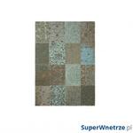 Dywan naturalny 140x200 cm Louis De Poortere Vintage Patchwork Sea Blue turkusowy w sklepie internetowym SuperWnetrze.pl