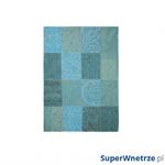 Dywan naturalny 140x200 cm Louis De Poortere Vintage Patchwork Azur turkusowy w sklepie internetowym SuperWnetrze.pl