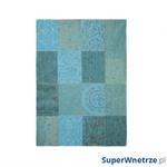 Dywan naturalny 170x240 cm Louis De Poortere Vintage Patchwork Azur turkusowy w sklepie internetowym SuperWnetrze.pl